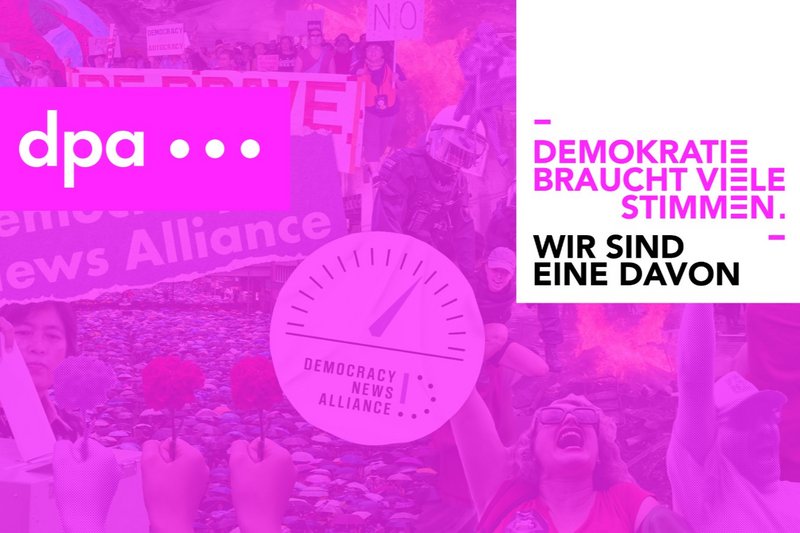 dpa und Democracy News Alliance beteiligen sich an Aktionswoche „Demokratie braucht viele Stimmen“ (Credit: dpa Deutsche Presse-Agentur GmbH) dpa und Democracy News Alliance beteiligen sich an Aktionswoche „Demokratie braucht viele Stimmen“ (Credit: dpa Deutsche Presse-Agentur GmbH)