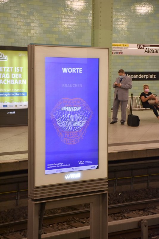 "Worte brauchen Freiheit": VDZ und Wall gemeinsam für Pressefreiheit (Fotos: Bildschön für VDZ)