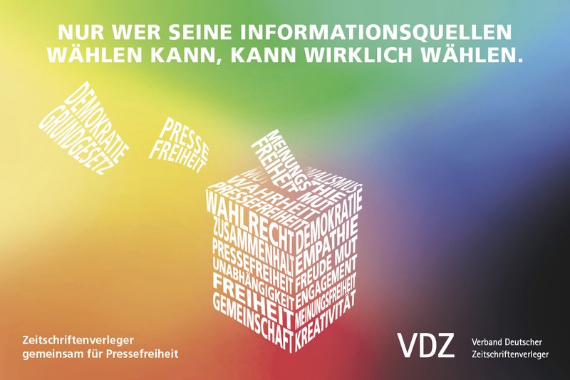Farbe bekennen für Pressefreiheit! Neue VDZ-Motive nutzen.