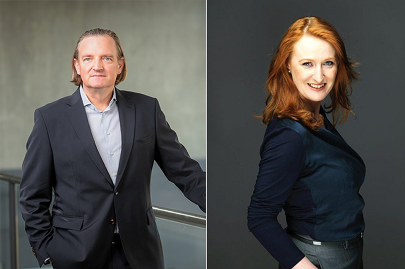 Kerstin Gajewi (Foto rechts: David Maupilé) und Ralf Gretenkord (Foto links: Max Köbele) übenehmen den BurdaMarkenvertrieb