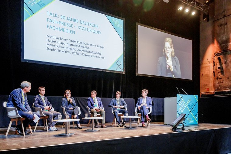 Talk: 30 Jahre Deutsche Fachpresse – Status quo Fachmedien, B2B Media Days 2022 (Foto: Monique Wüstenhagen) 