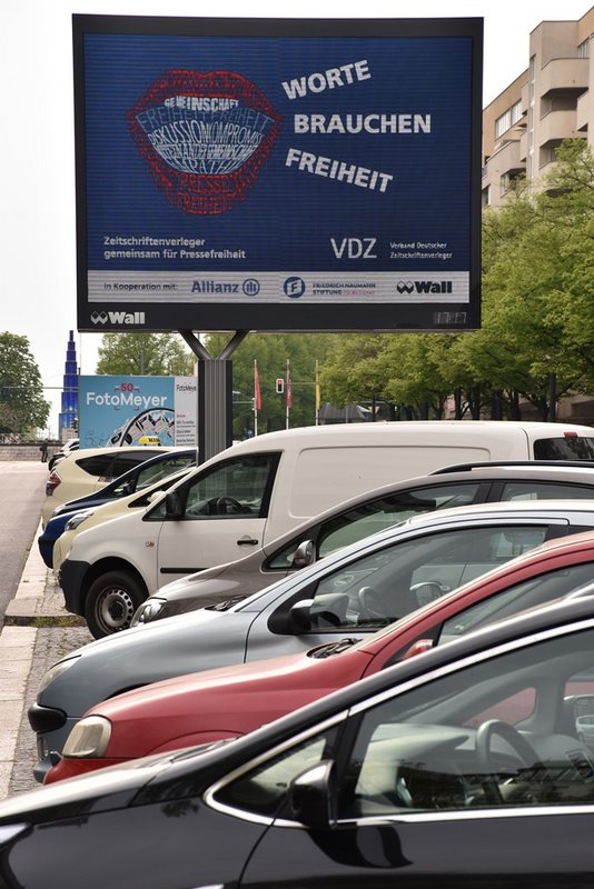 "Worte brauchen Freiheit": VDZ und Wall gemeinsam für Pressefreiheit (Fotos: Bildschön für VDZ)