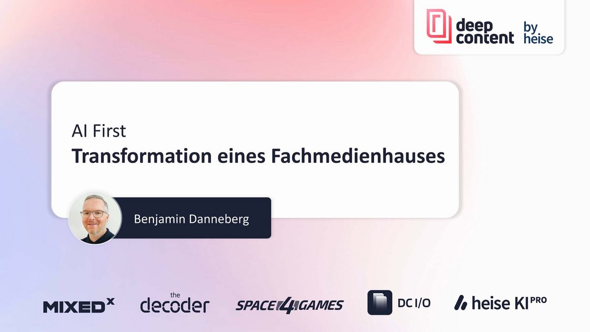 Um die KI-Transformation eines Fachmedienhauses ging es im Webinar am 11. Juli 2024. Bild © Deep Content by heise