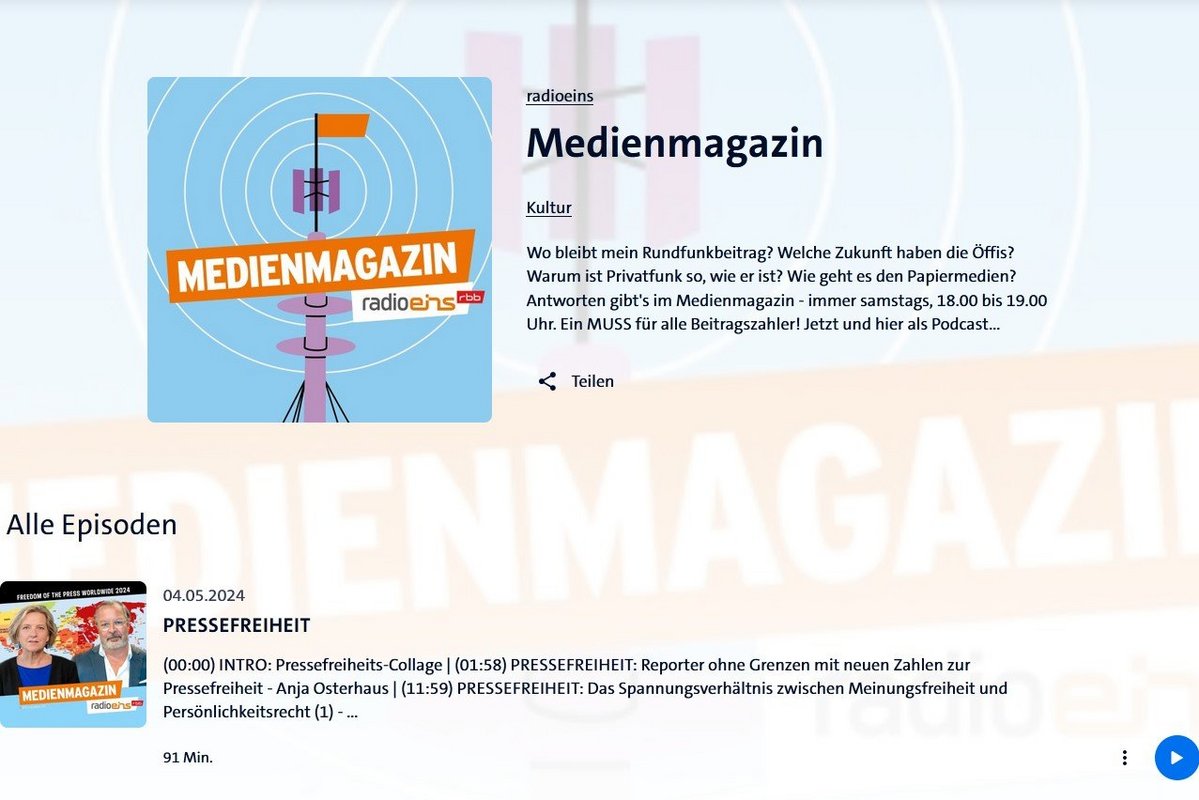 rbb Medienmagazin | PRESSEFREIHEIT