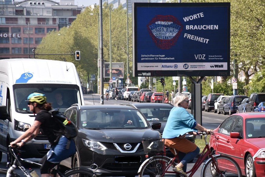 "Worte brauchen Freiheit": VDZ und Wall gemeinsam für Pressefreiheit (Fotos: Bildschön für VDZ)