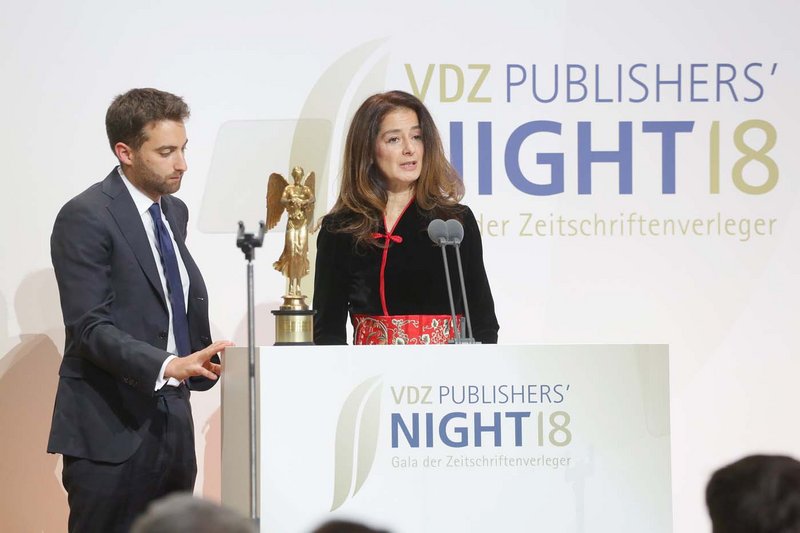 Corinne Vella hielt bei der Publishers' Night die Rede für ihre ermordete Schwester Daphne Caruana Galizia (Foto: VDZ/Bildschön)